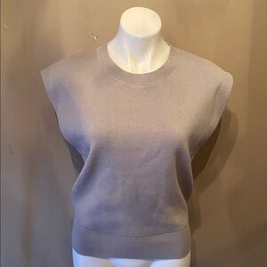 Blue Rain Francesca’s Women's Beige Crew Neck Sweater Vest Size Small